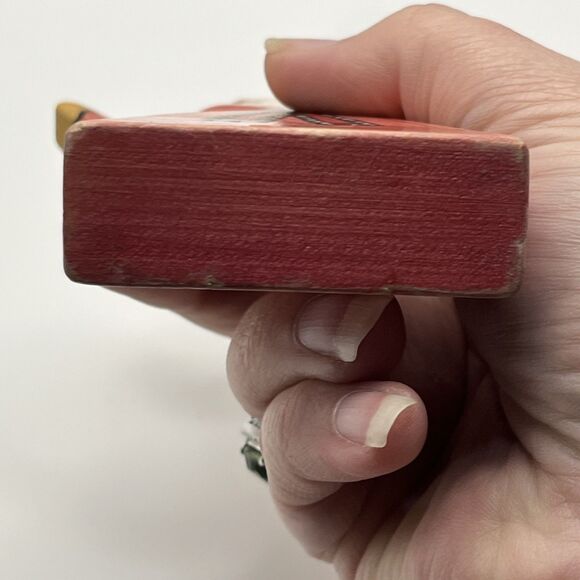 Vintage Russian Folk Art Hand Painted Doll Detailed Face Pink Dress 4.5” - Picture 7 of 7